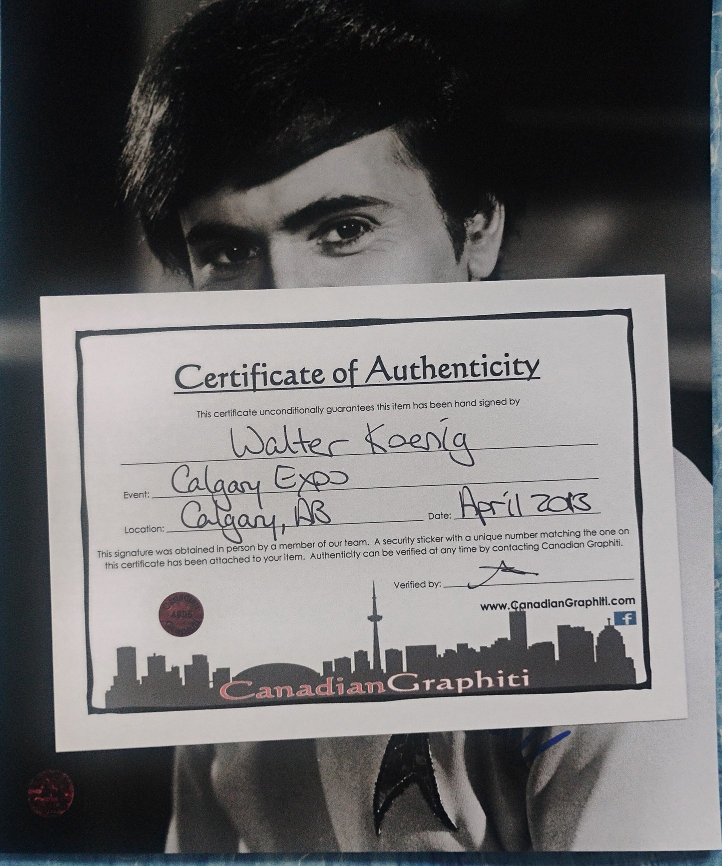 Walter Koenig Hand Signed Autograph 8x10 Photo COA Star Trek
