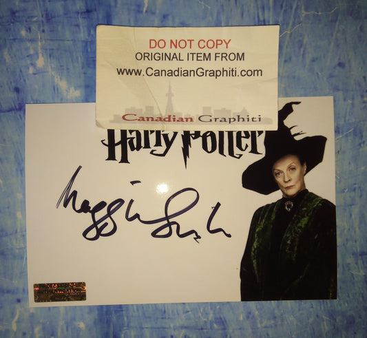 Maggie Smith Hand Signed Autograph Photo COA Harry Potter