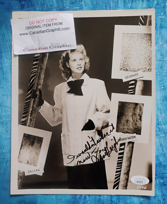 Janet Leigh Hand Signed Autograph 8x10 Photo JSA COA