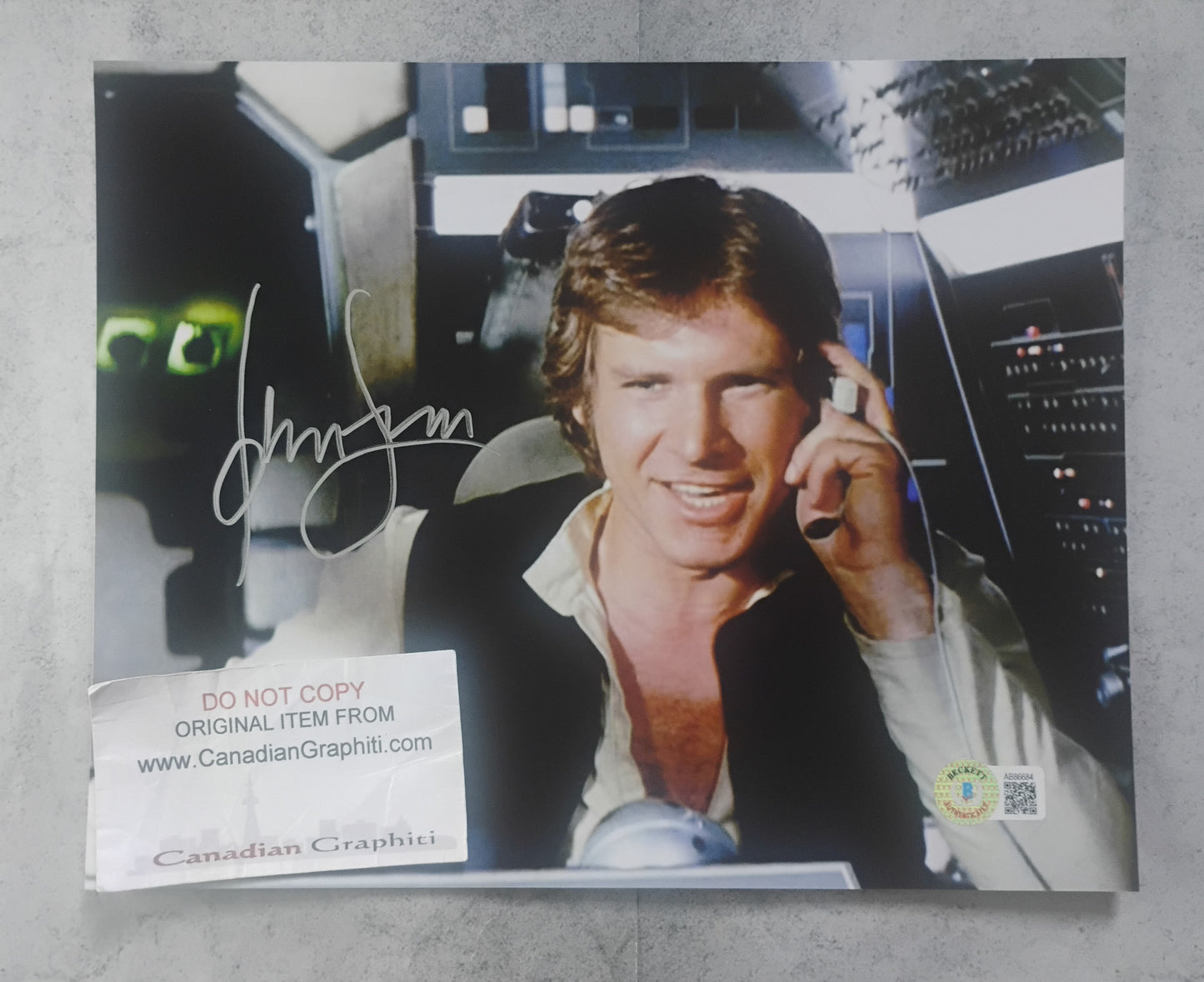Harrison Ford Hand Signed Autograph 8x10 Photo BAS COA