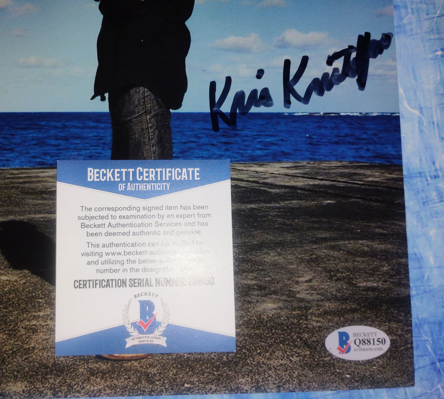 Kris Kristofferson Hand Signed Autograph 8x10 Photo BAS COA