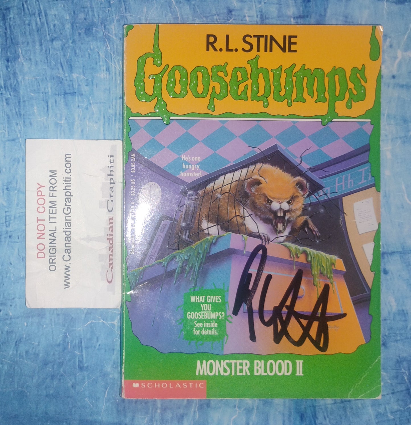 R.L. Stine Hand Signed Autograph Goosebumps Book COA