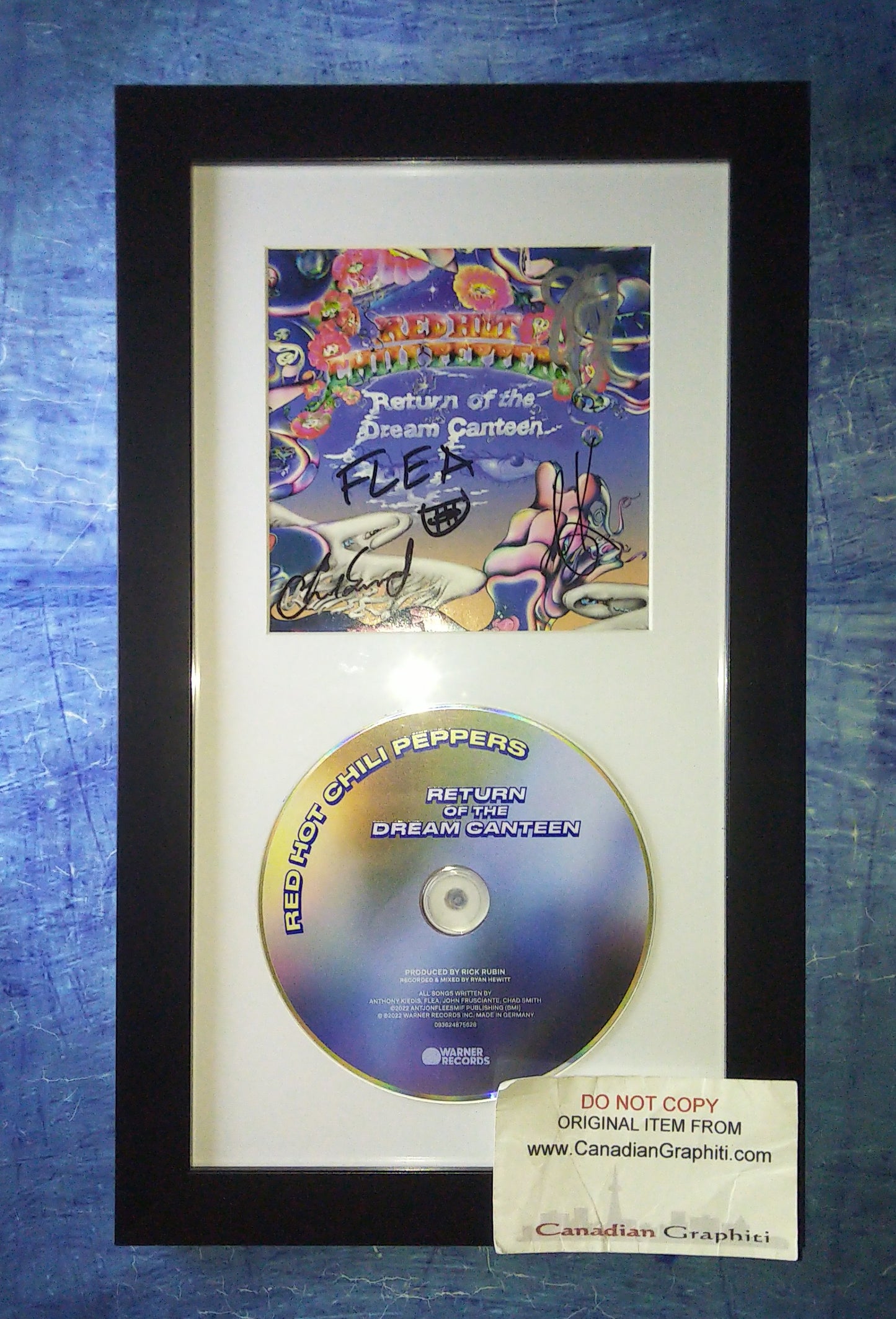 Red Hot Chili Peppers Hand Signed Autograph CD Framed PSA COA