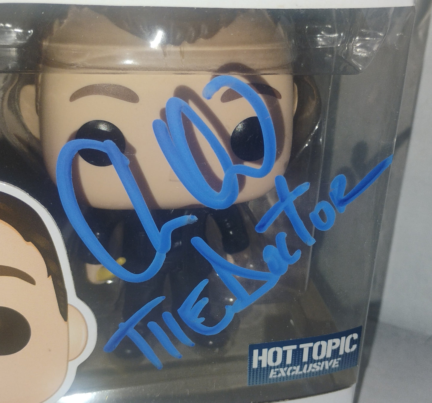 Christopher Eccleston Hand Signed Autograph Doctor Who Funko Pop COA