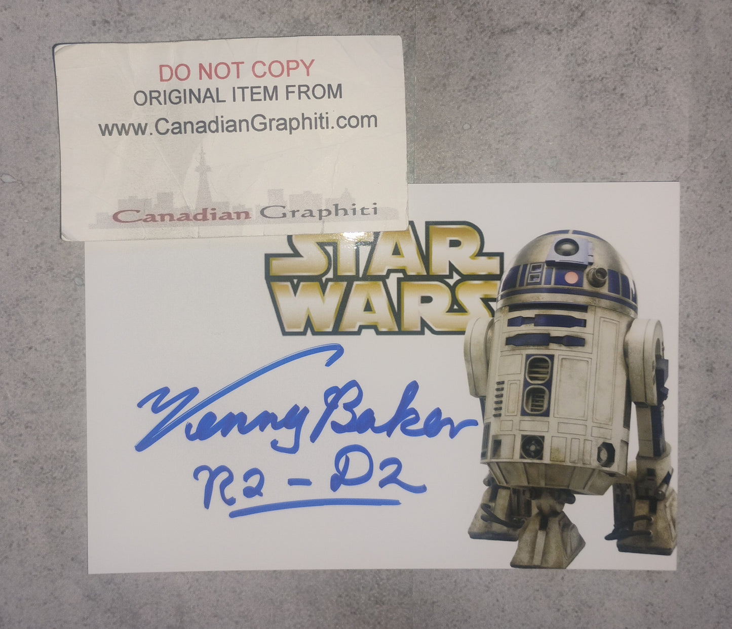 Kenny Baker Hand Signed Autograph Photo COA Star Wars