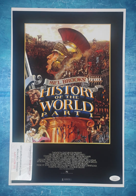 Mel Brooks Hand Signed Autograph 11x17 Photo JSA COA History Of The World