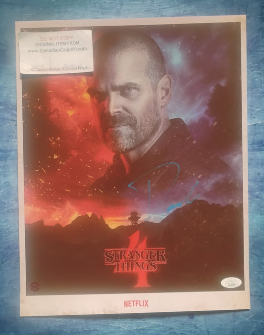 David Harbour Hand Signed Autograph 11x14 Photo JSA COA Stranger Things