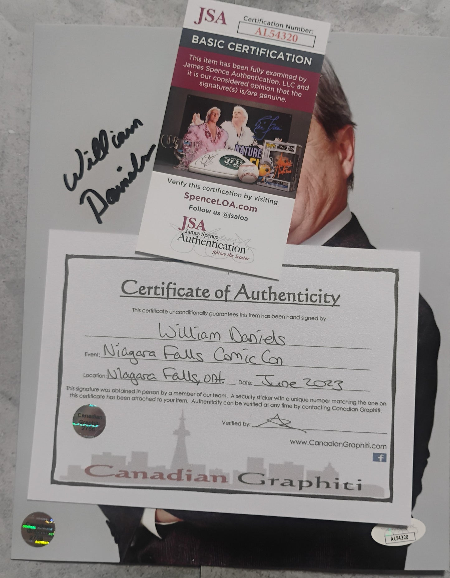 William Daniels Hand Signed Autograph 8x10 Photo JSA COA