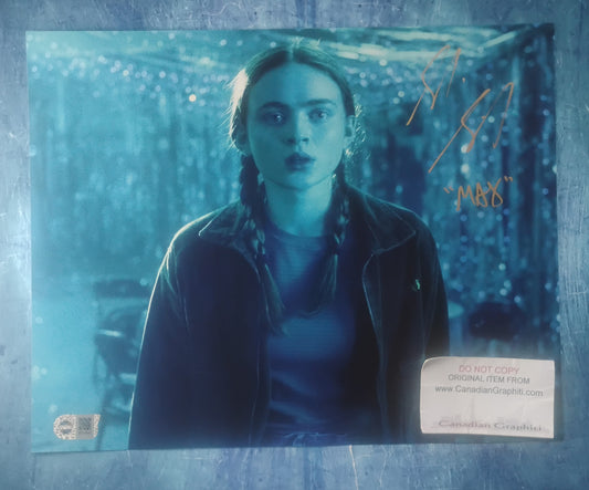 Sadie Sink Hand Signed Autograph 11x14 Photo SWAU COA Stranger Things