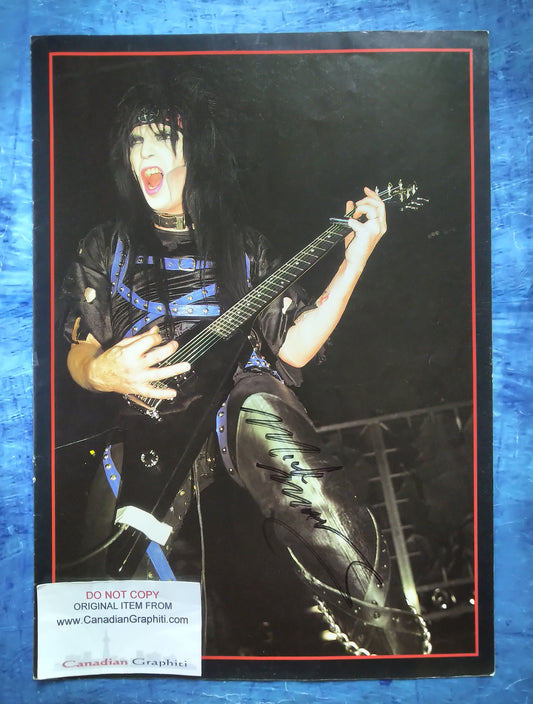 Mick Mars Hand Signed Autograph Pinup Poster JSA COA Motley Crue