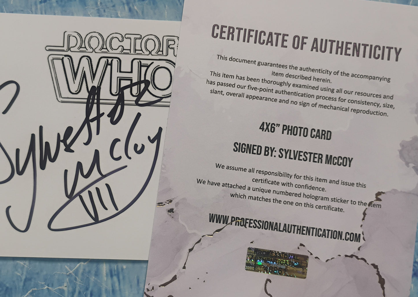 Sylvester McCoy Hand Signed Autograph Photo COA Doctor Who