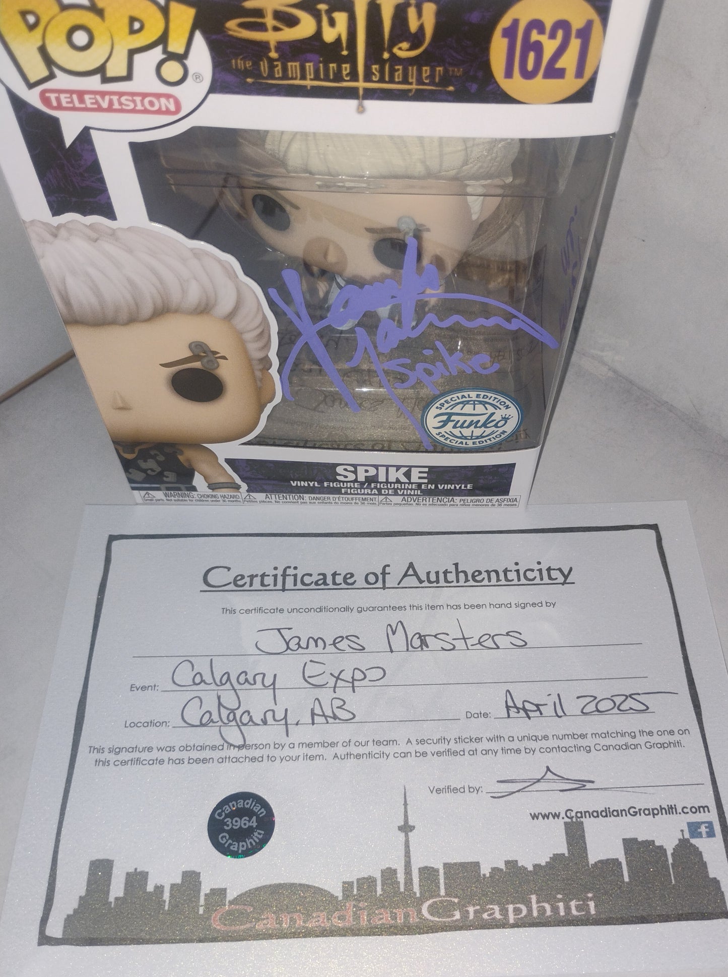 James Marsters Hand Signed Autograph Spike Funko Pop COA