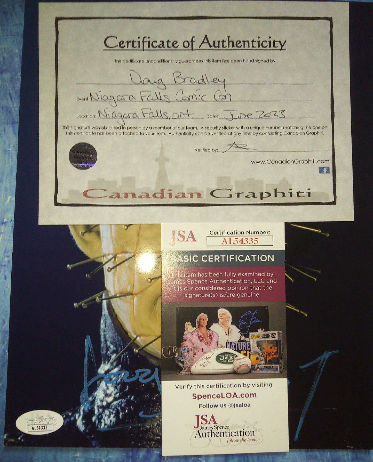 Doug Bradley Hand Signed Autograph 8x10 Photo COA + JSA Hellraiser