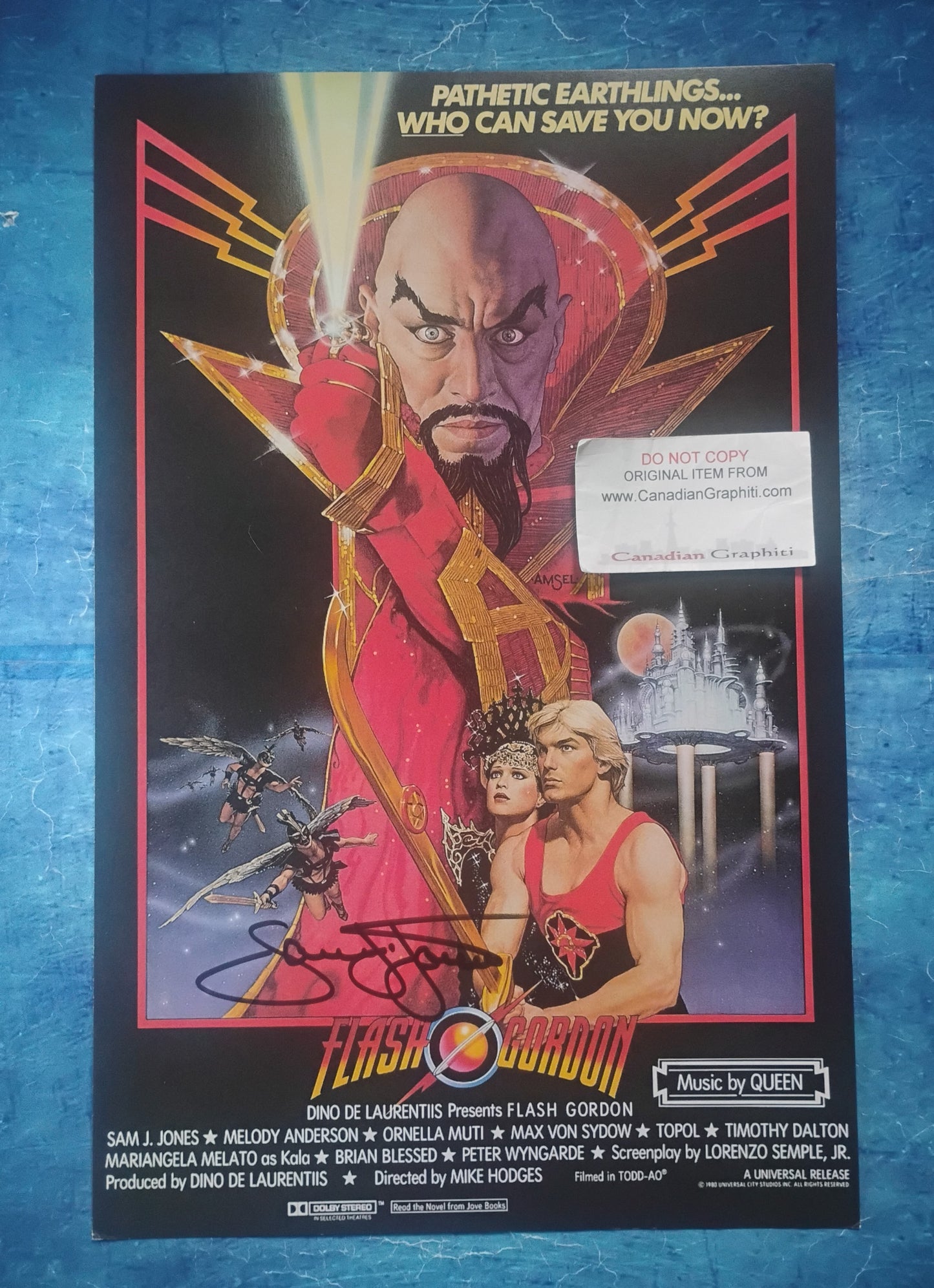 Sam Jones Hand Signed Autograph 11x17 Photo COA Flash Gordon