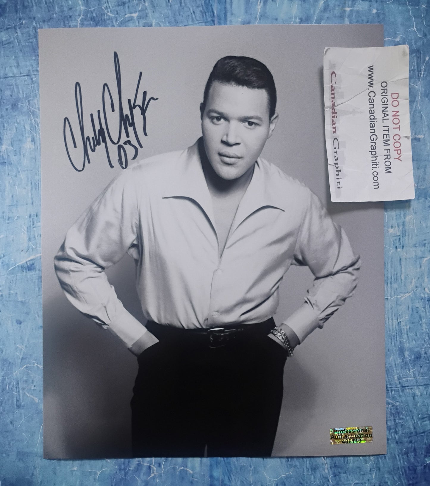 Chubby Checker Hand Signed Autograph 8x10 Photo COA