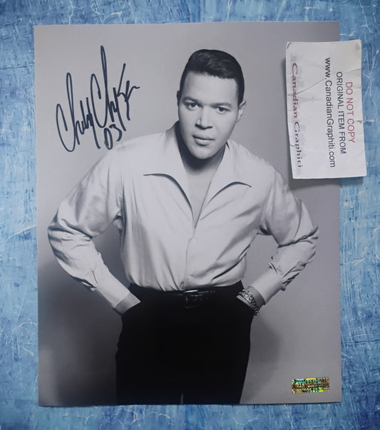 Chubby Checker Hand Signed Autograph 8x10 Photo COA