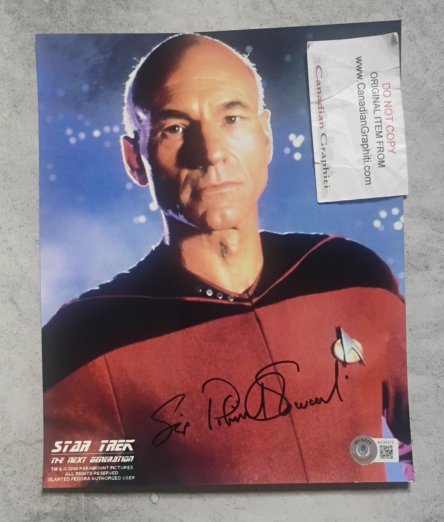 Sir Patrick Stewart Hand Signed Autograph 8x10 Photo BAS COA Star Trek