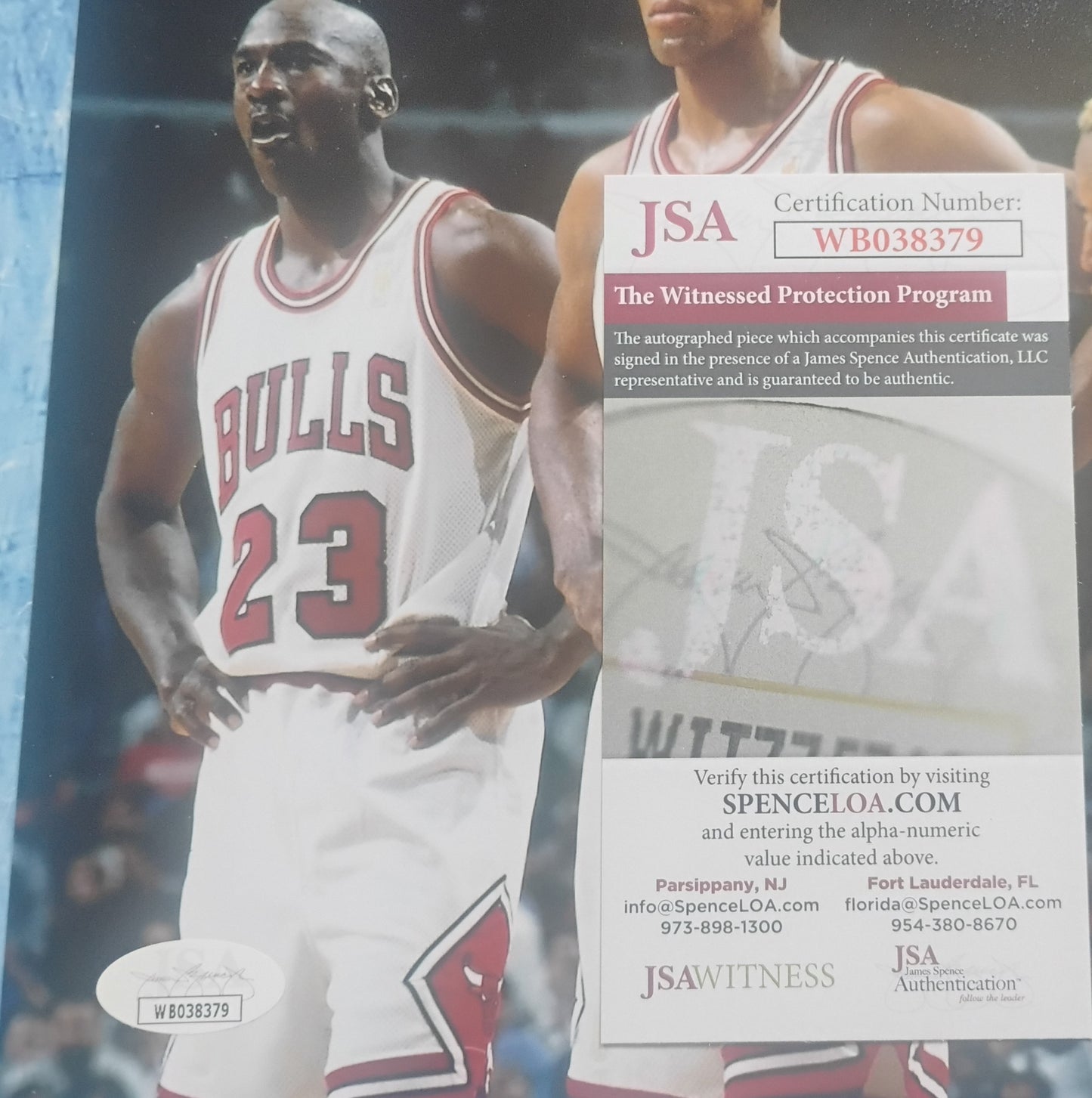 Denis Rodman Hand Signed Autograph 8x10 Photo JSA COA
