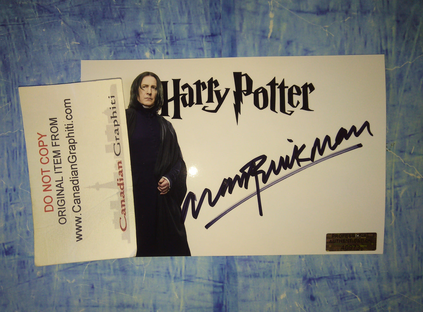 Alan Rickman Hand Signed Autograph Photo COA Harry Potter