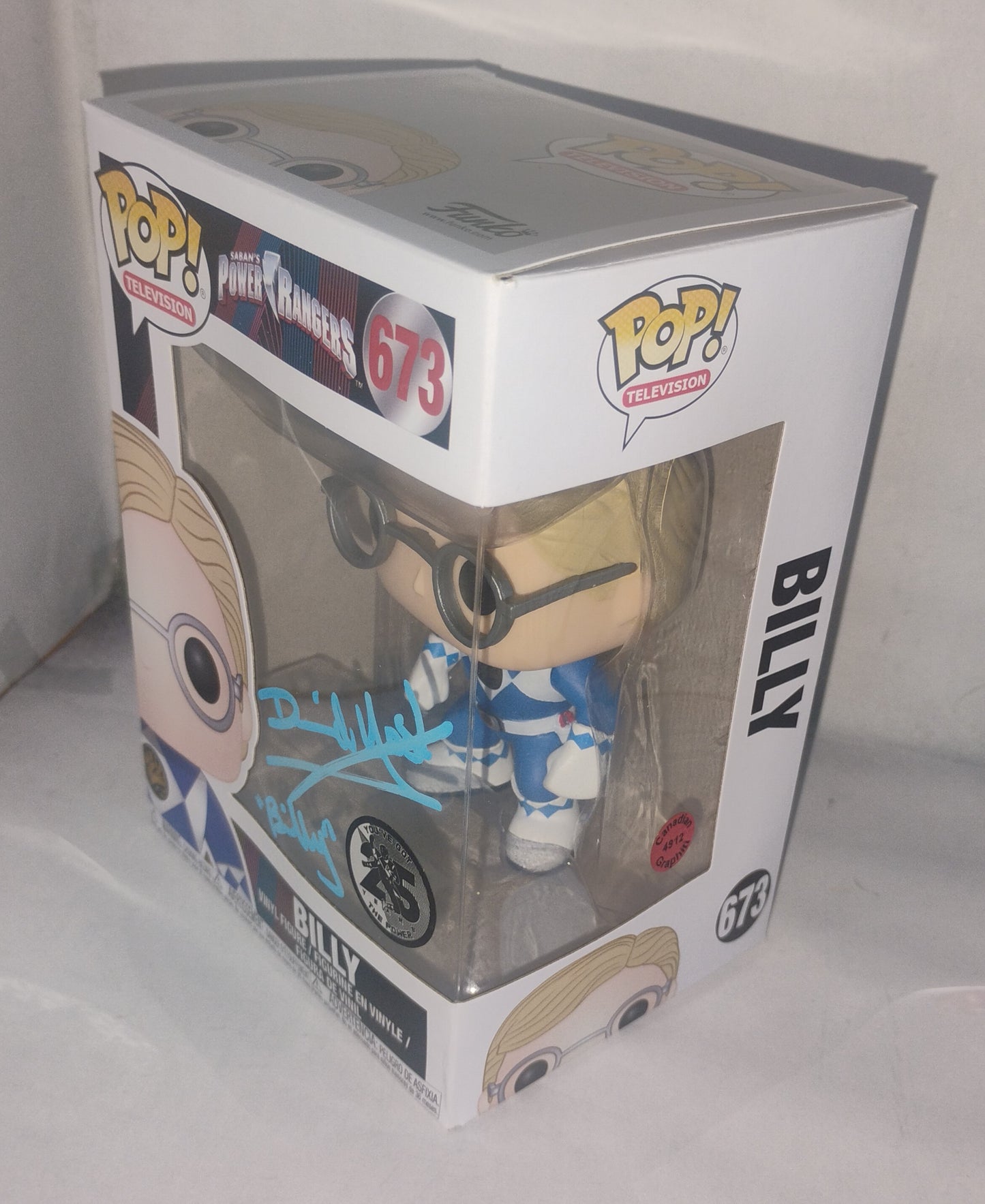 David Yost Hand Signed Autograph Power Rangers Funko Pop COA