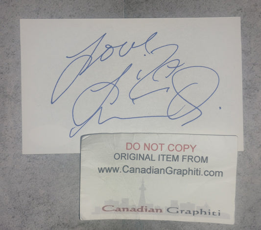 Liza Minnelli Hand Signed Autograph Index Card JSA COA