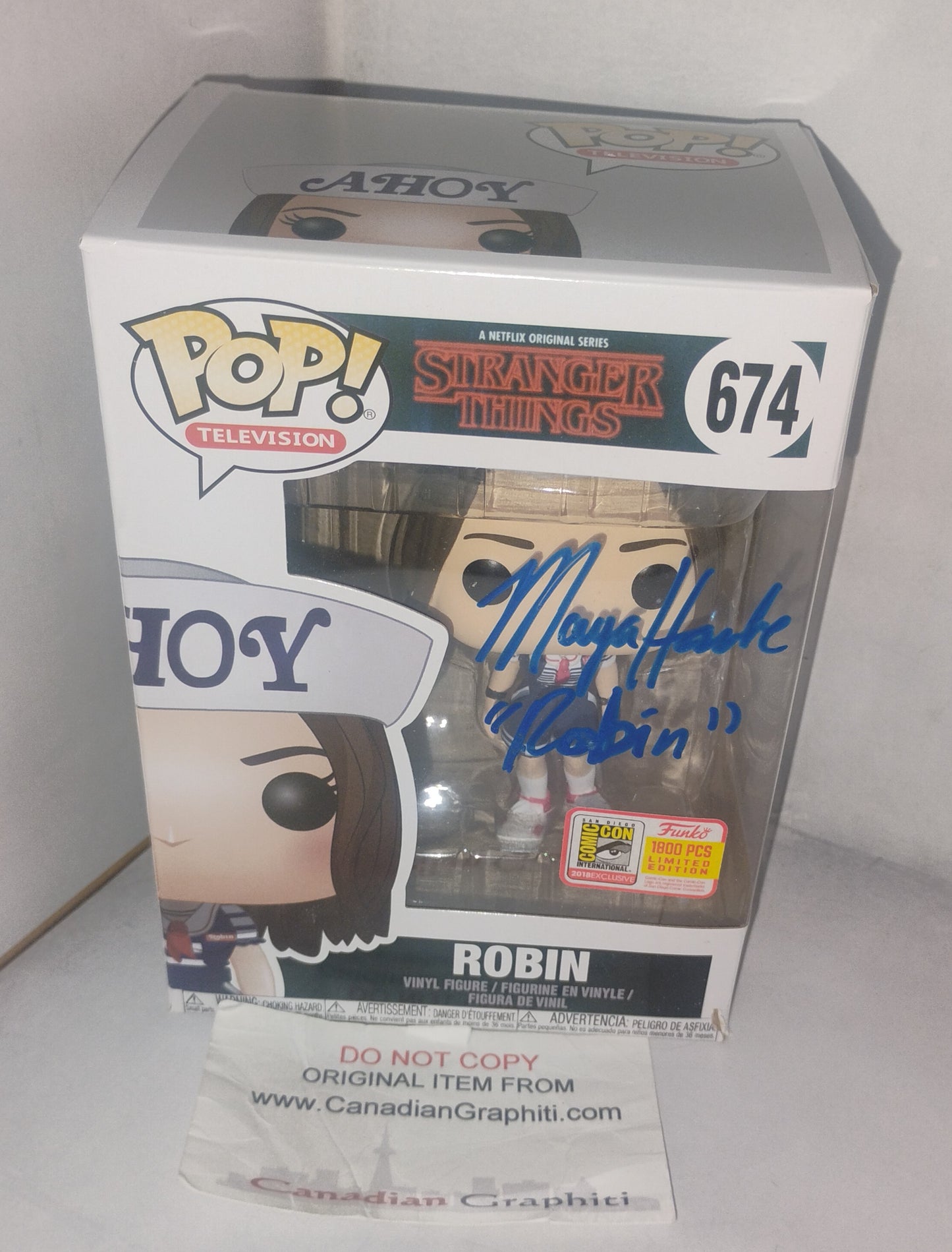 Maya Hawke Hand Signed Autograph Stranger Things Funko Pop COA