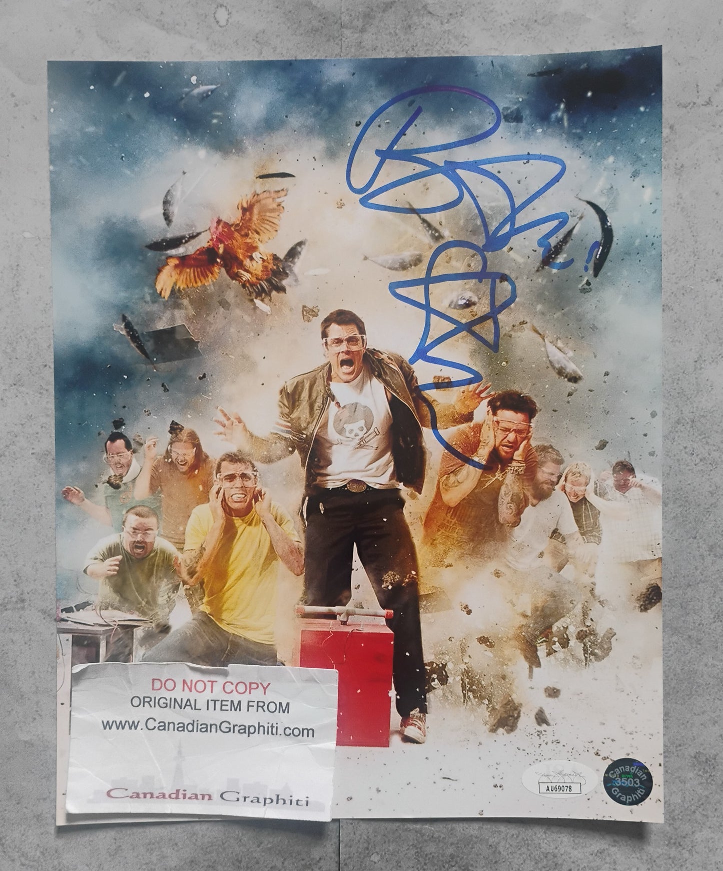 Bam Margera Hand Signed Autograph 8x10 Photo JSA COA Jackass