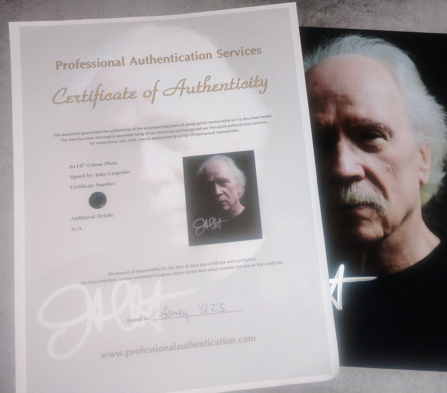 John Carpenter Hand Signed Autograph 8x10 Photo COA Halloween
