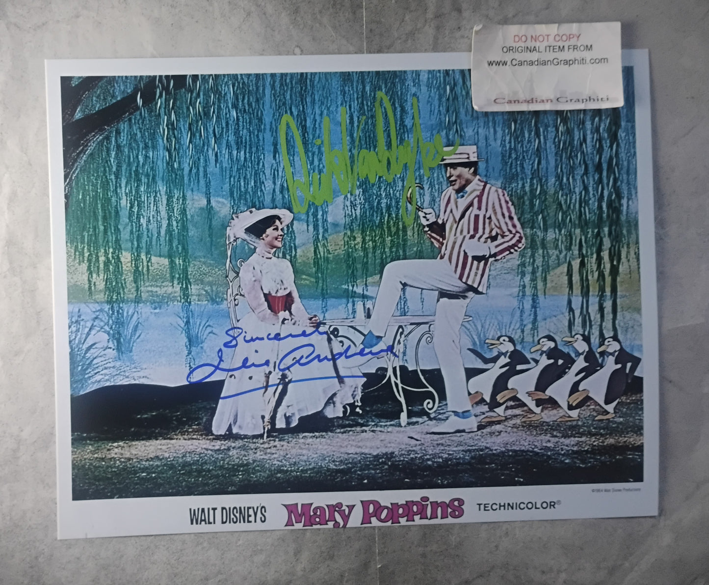 Julie Andrews & Dick Van Dyke Hand Signed Autograph 11x14 Photo COA Mary Poppins