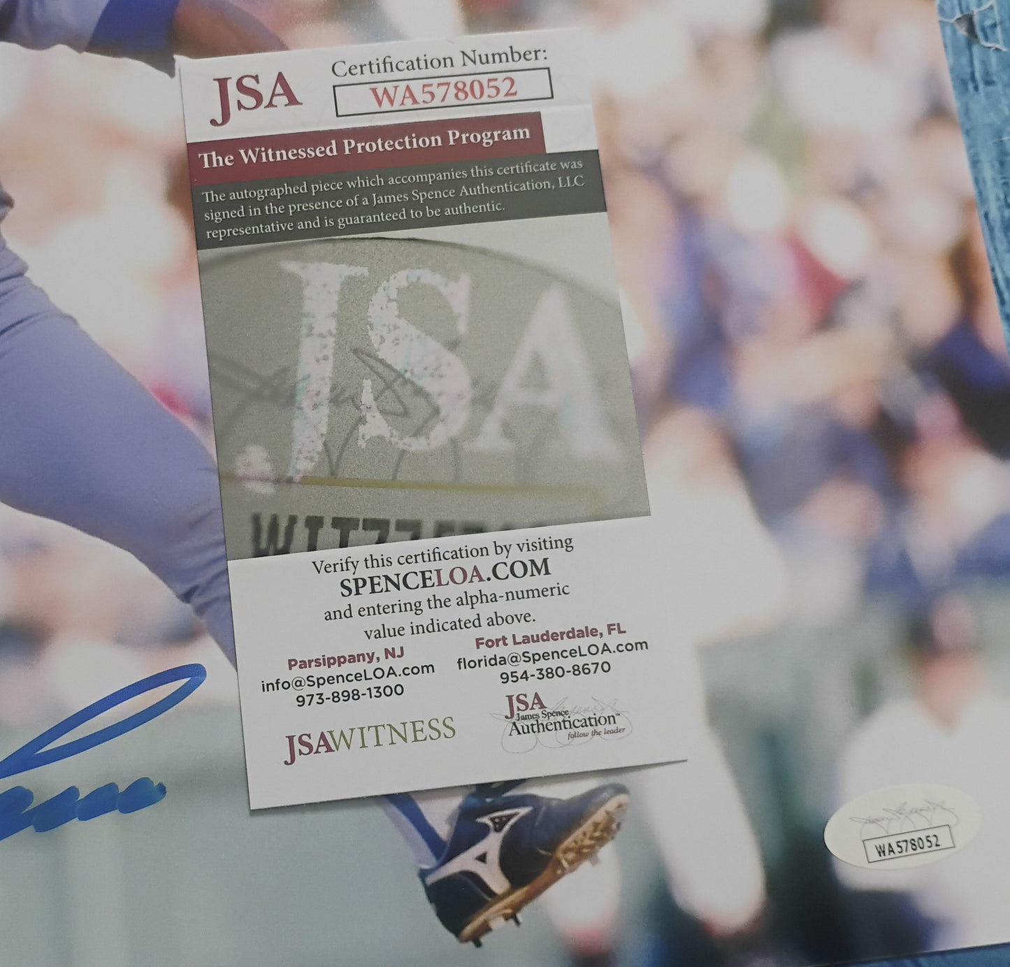 Jose Canseco Hand Signed Autograph 11x14 Photo JSA COA