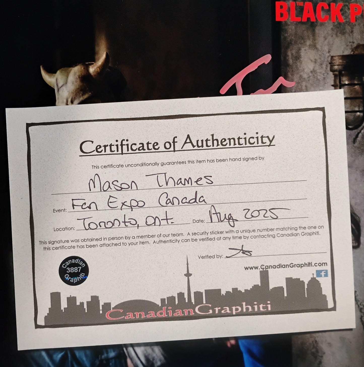 Mason Thames Hand Signed Autograph 8x10 Photo COA The Black Phone