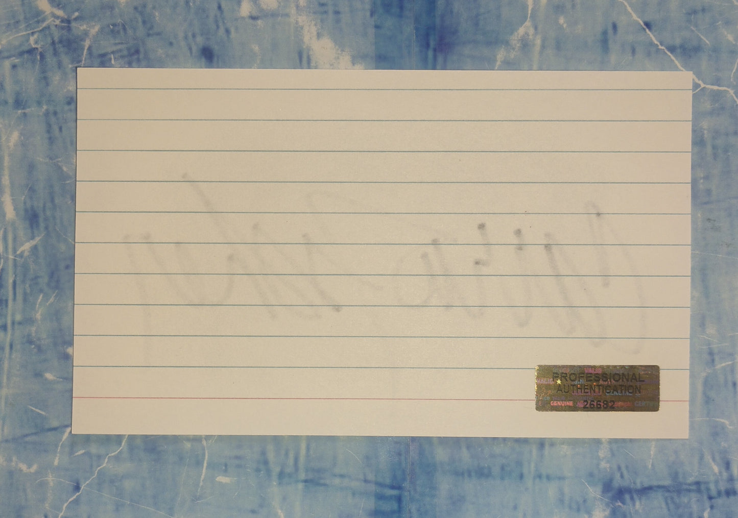 Carrie Fisher Hand Signed Autograph Index Card COA