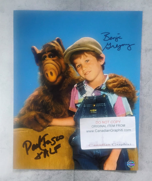Paul Fusco & Benji Gregory Hand Signed Autograph 8x10 Photo COA Alf
