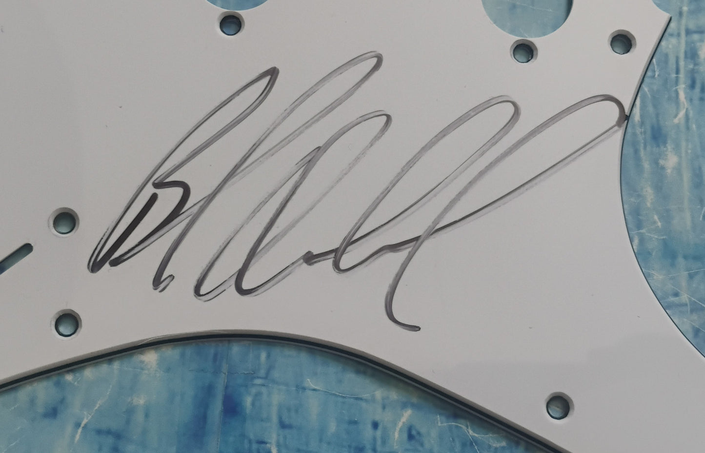 Brad Arnold Hand Signed Autograph Guitar Pick Guard COA 3 Doors Down