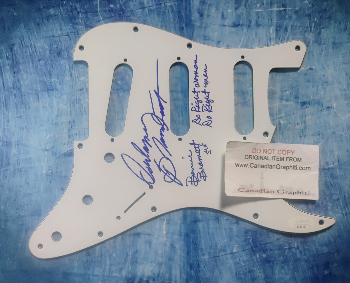 Delaney & Bonnie Bramlett Hand Signed Autograph Guitar Pick Guard JSA COA