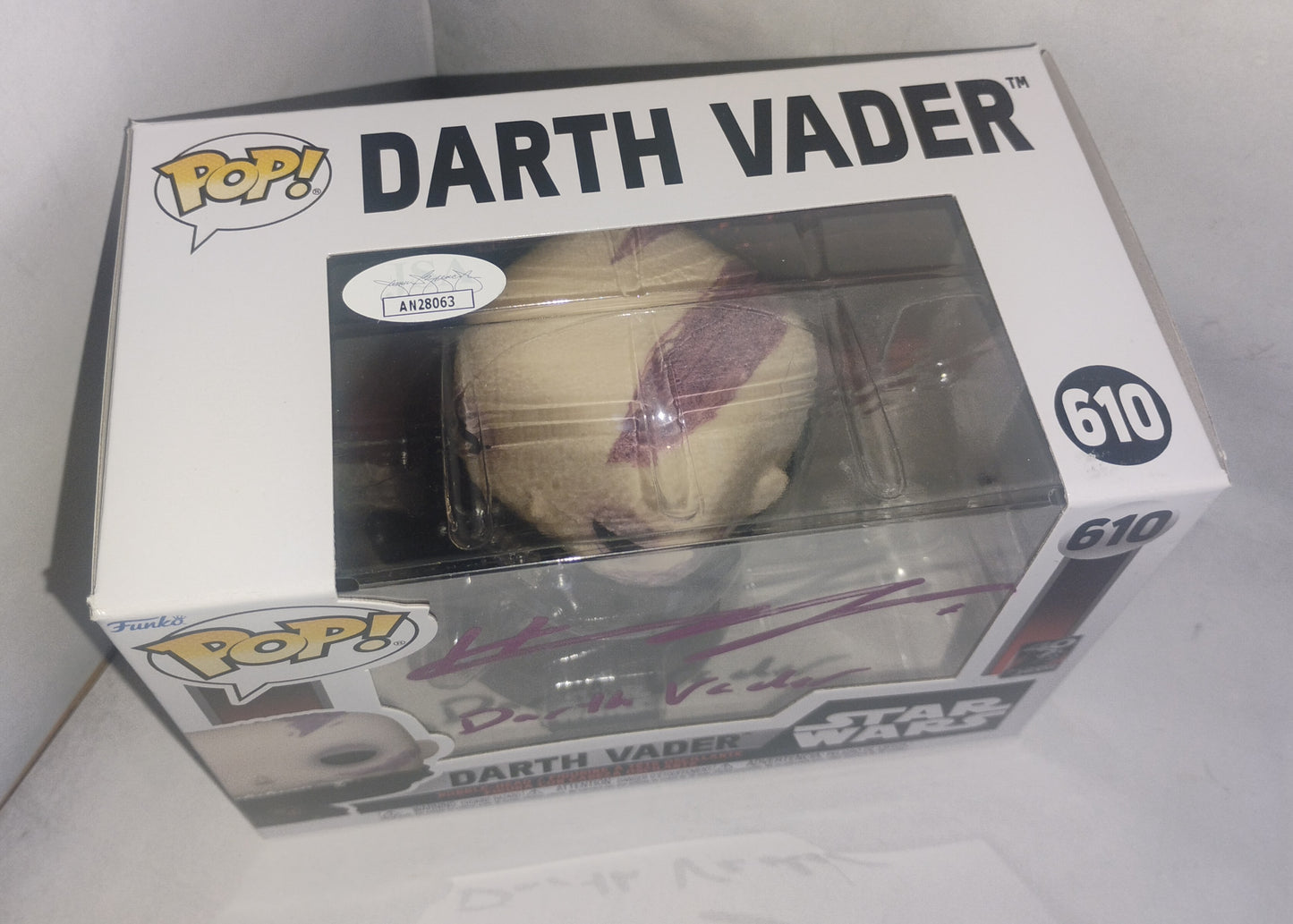 Hayden Christensen Hand Signed Autograph Funko Pop JSA COA Star Wars Darth Vader