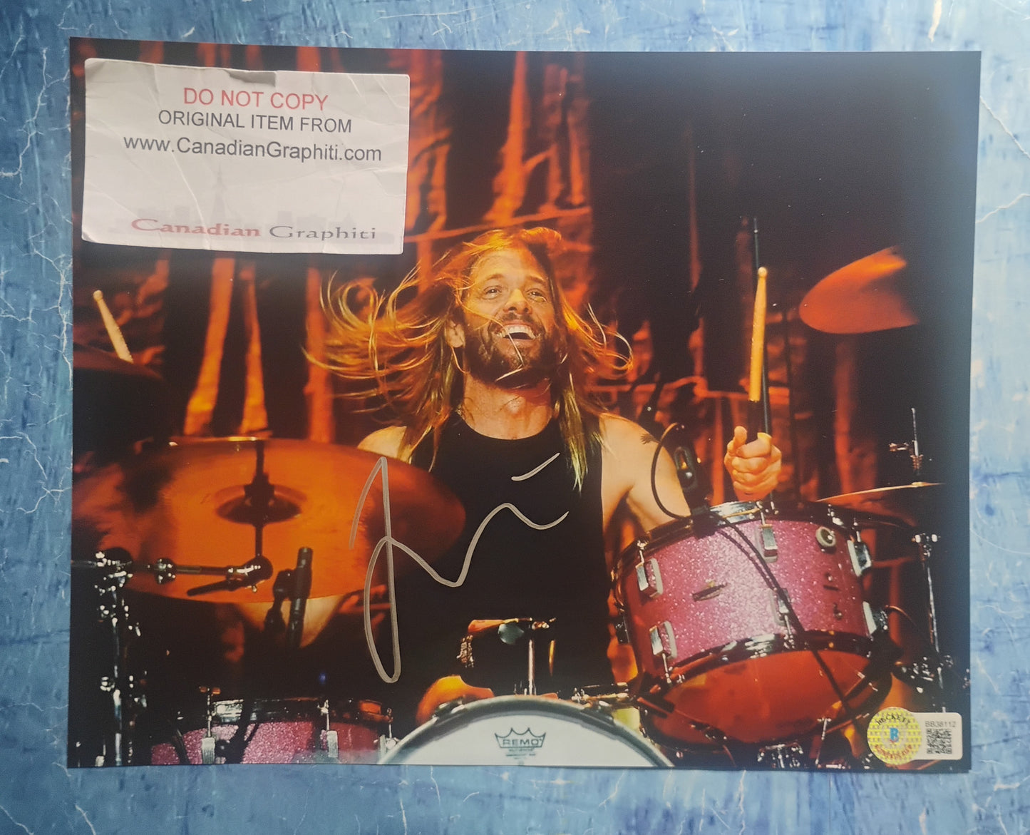 Taylor Hawkins Hand Signed Autograph 8x10 Photo BAS COA Foo Fighters