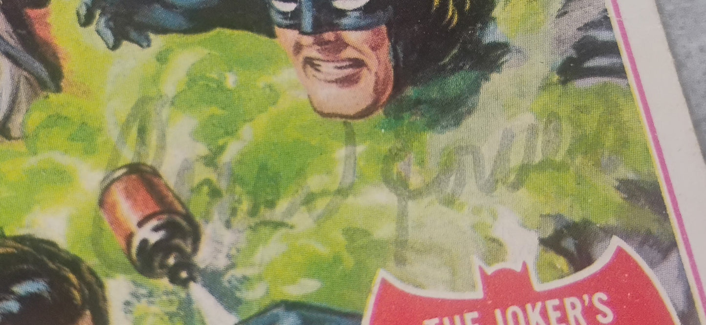 Cesar Romero Hand Signed Twice 1966 Batman Joker Trading Card JSA COA