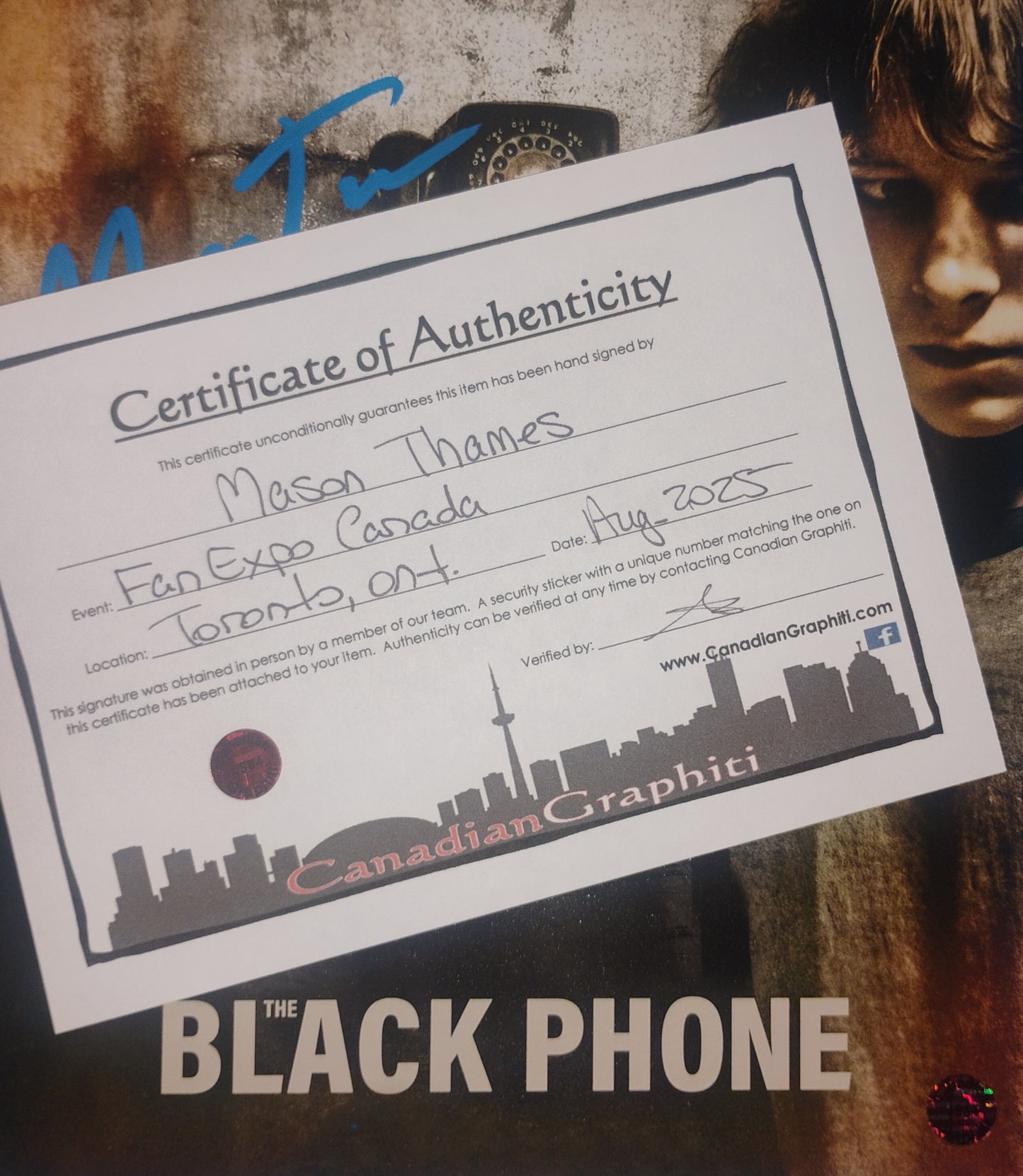 Mason Thames Hand Signed Autograph 8x10 Photo OPix COA The Black Phone