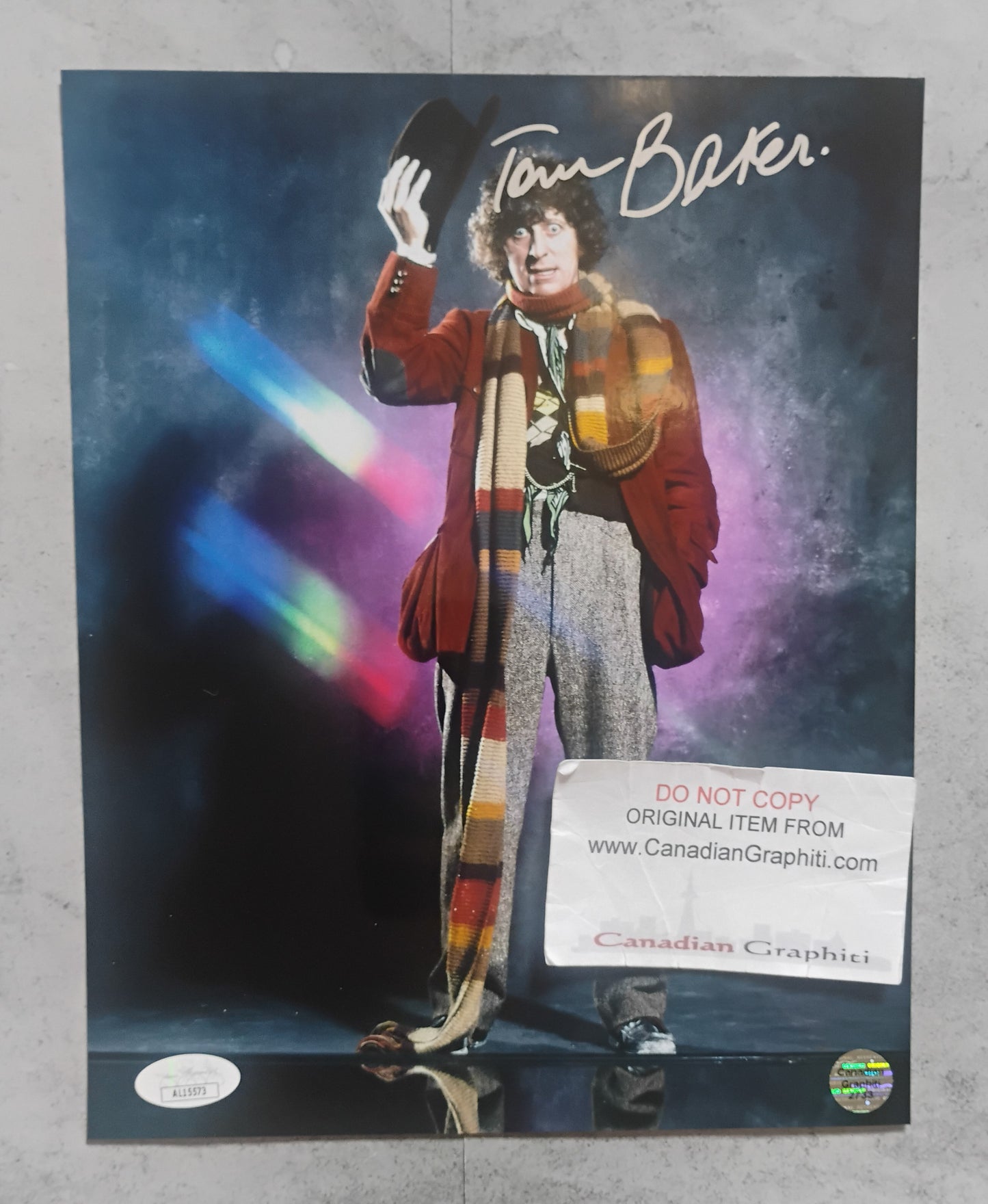Tom Baker Hand Signed Autograph 8x10 Photo JSA COA Doctor Who
