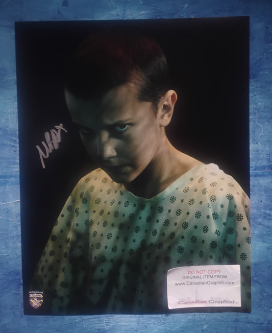 Millie Bobby Brown Hand Signed Autograph 11x14 Photo OPix COA Stranger Things