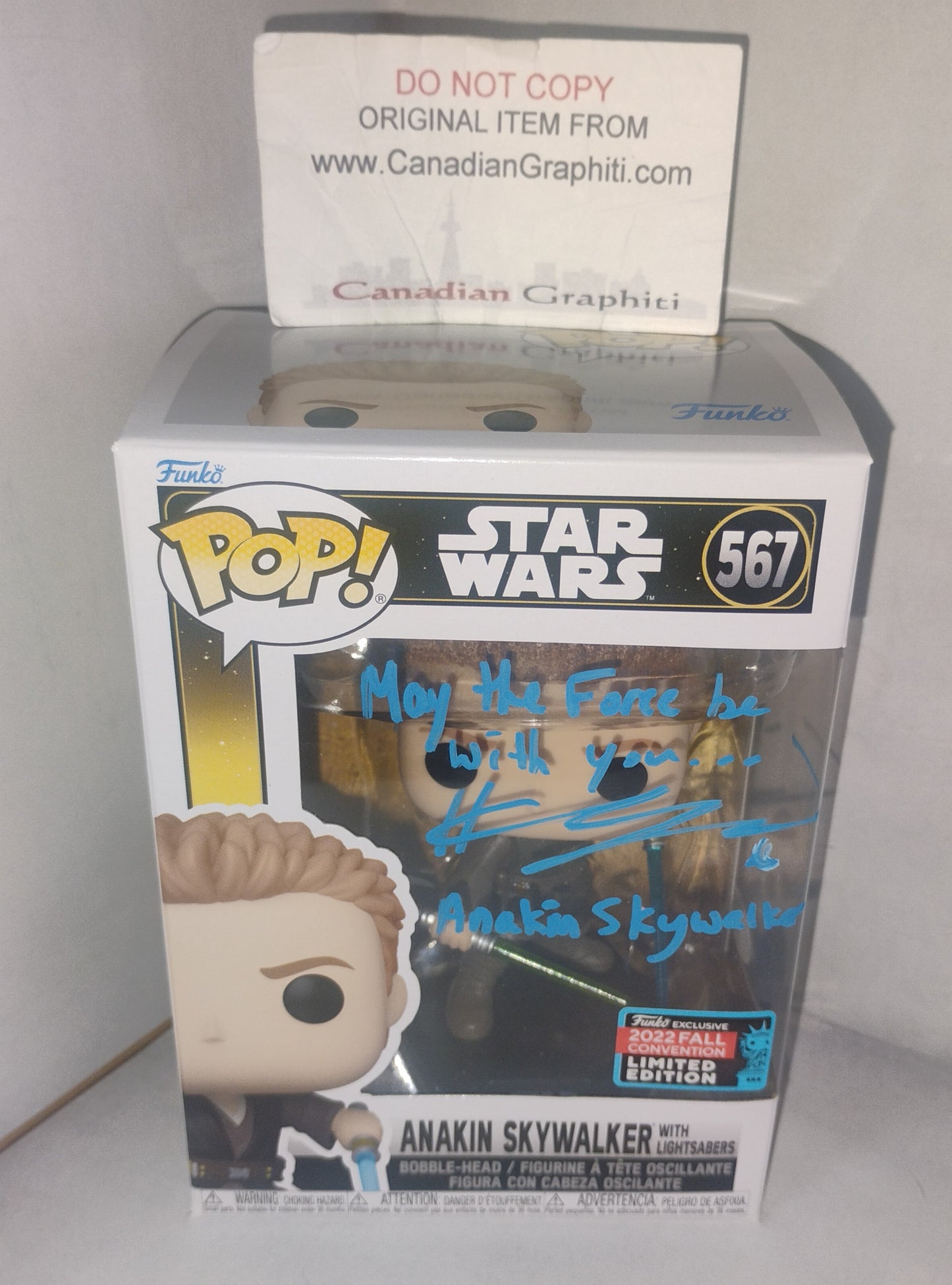 Hayden Christensen Hand Signed Autograph Funko Pop JSA COA Star Wars Anakin Skywalker