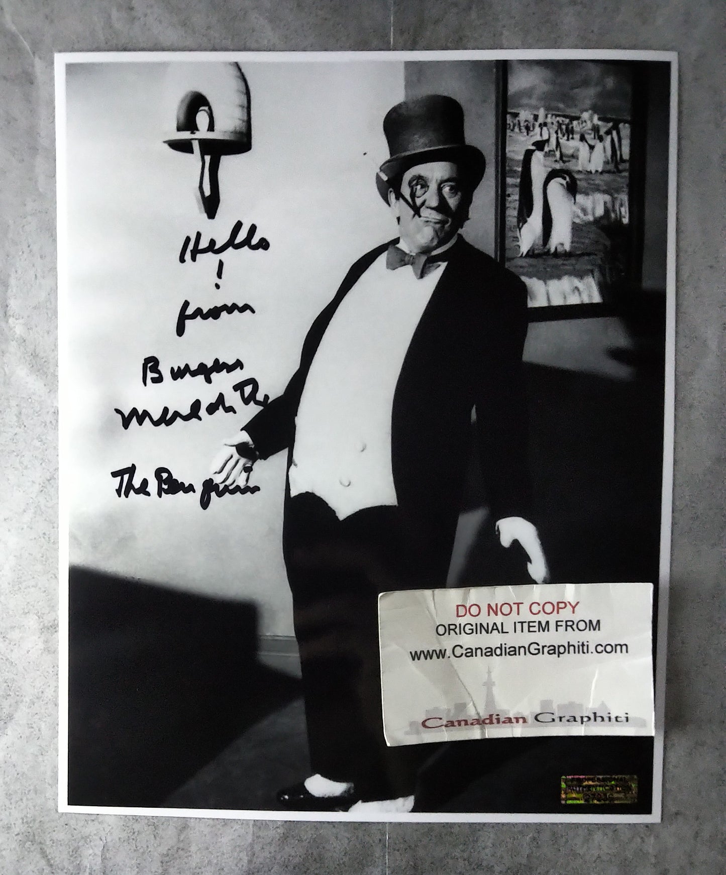 Burgess Merideth Hand Signed Autograph 8x10 Photo COA Batman