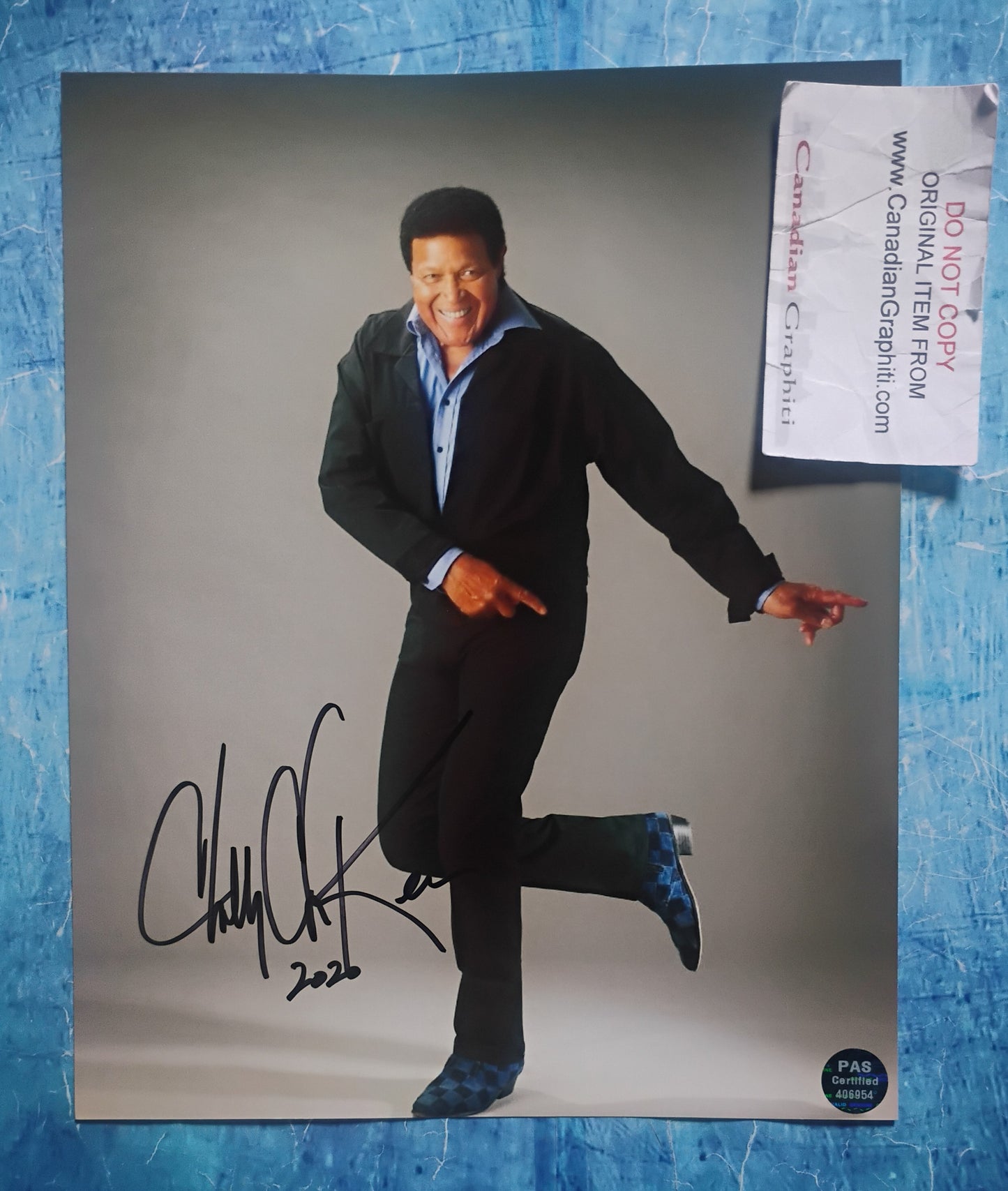 Chubby Checker Hand Signed Autograph 8x10 Photo COA