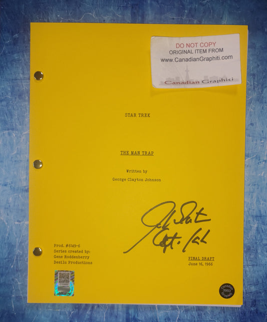 William Shatner Hand Signed Autograph Star Trek Script OPix COA