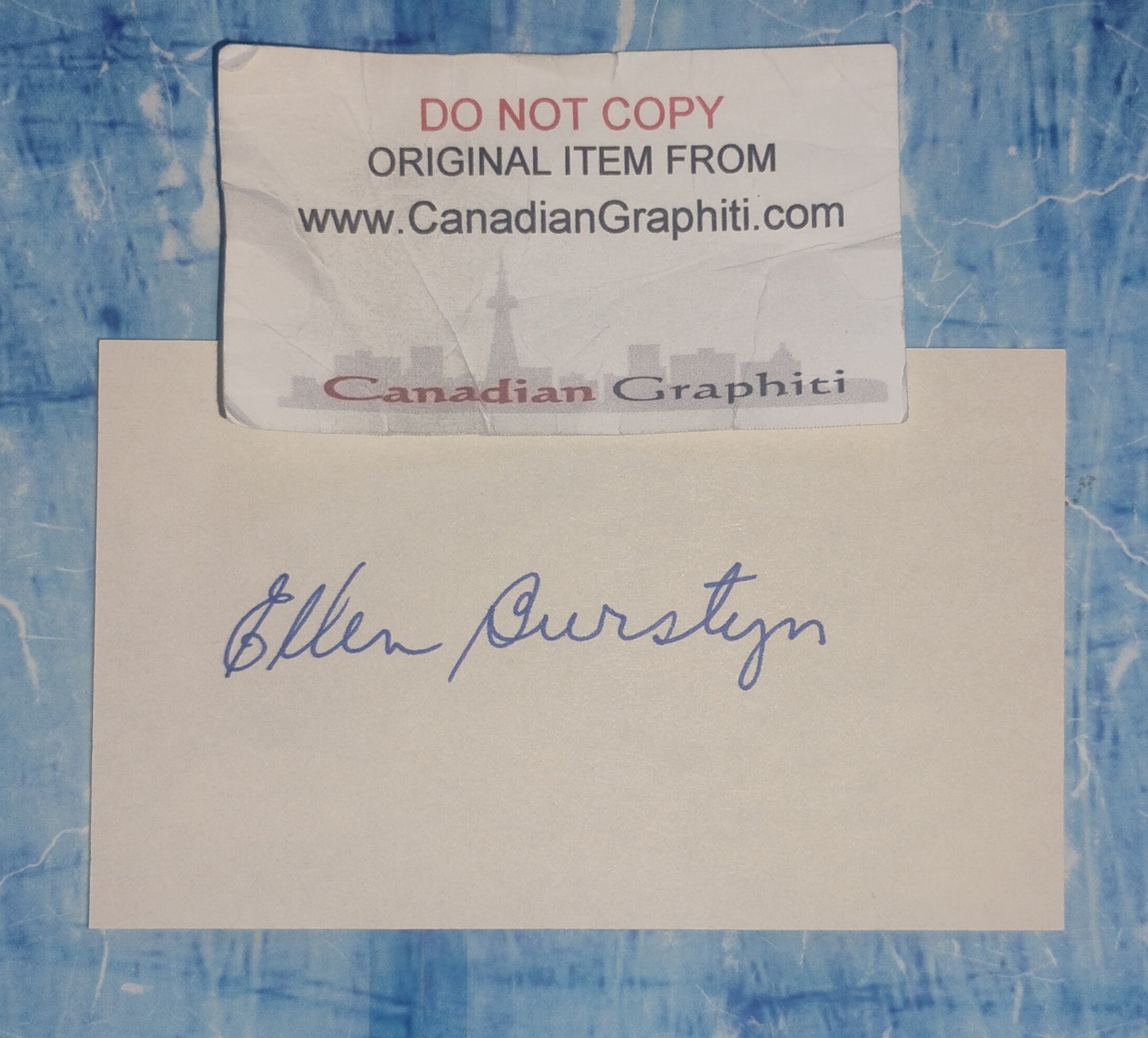 Ellen Burstyn Hand Signed Autograph Index Card JSA COA