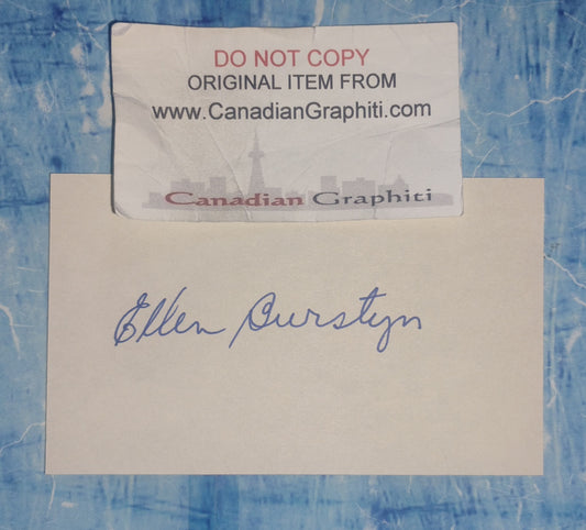 Ellen Burstyn Hand Signed Autograph Index Card JSA COA