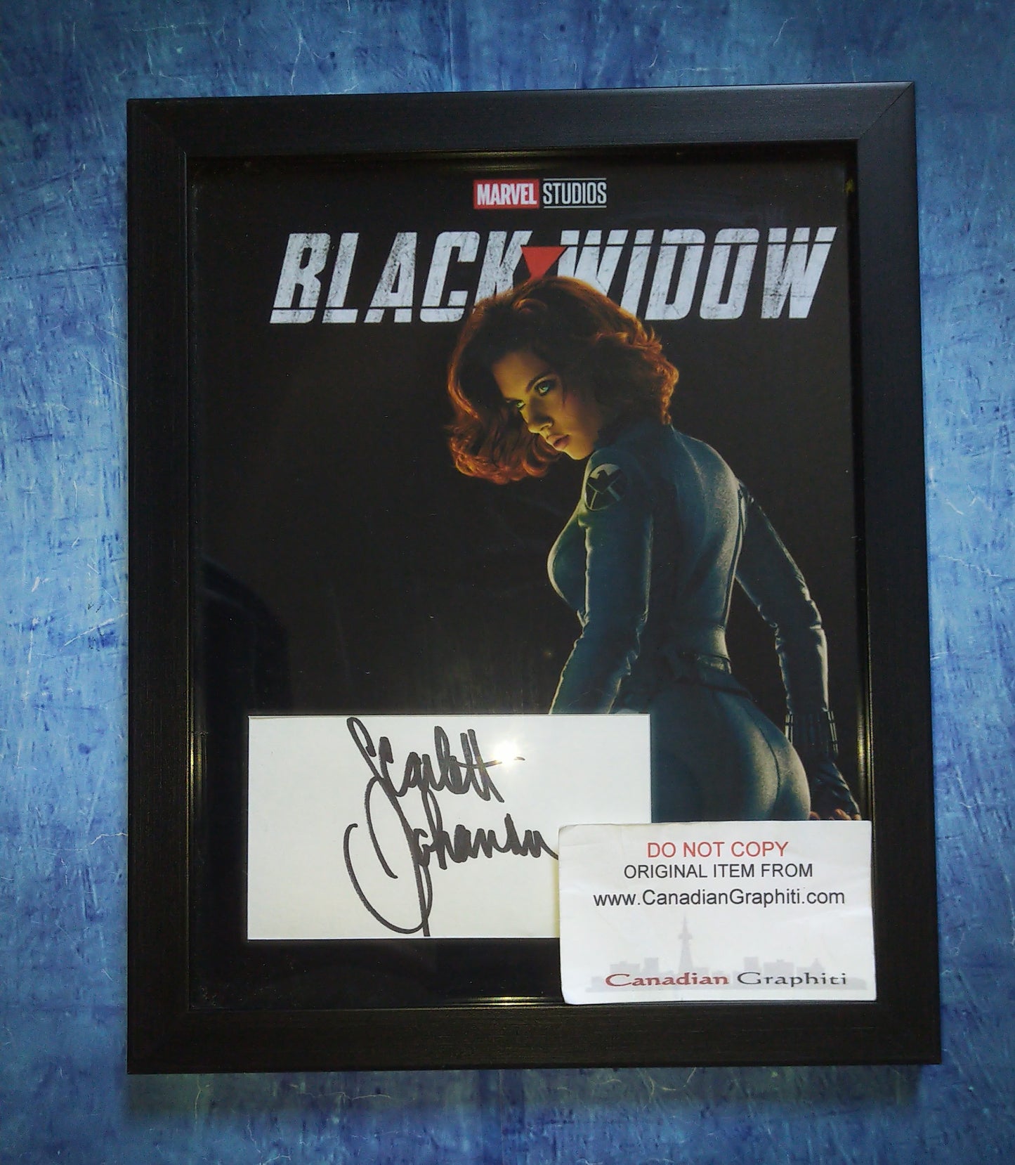 Scarlett Johansson Hand Signed Autograph Index Card Photo COA Framed Display