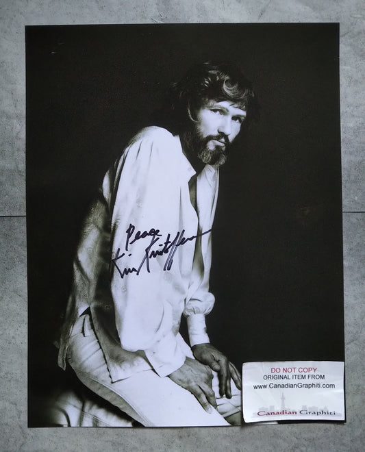 Kris Kristofferson Hand Signed Autograph 11x14 Photo COA