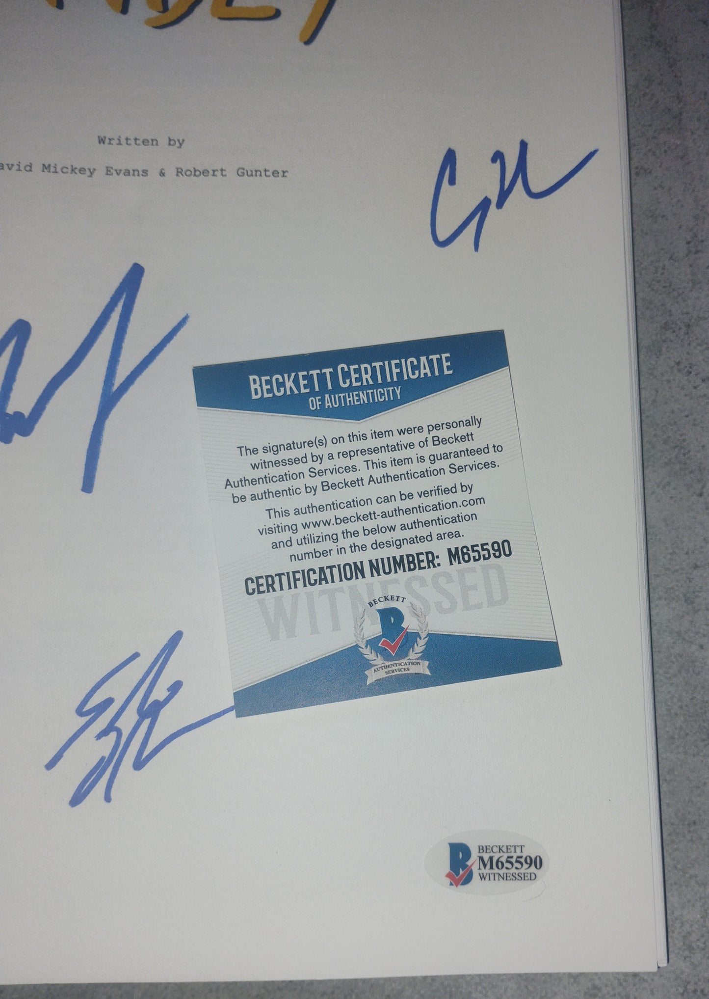 The Sandlot 6x Cast Hand Signed Autograph Script BAS COA